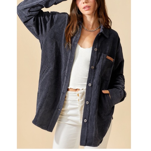 NWT Corduroy Shirt Jacket Shacket - Picture 1 of 3